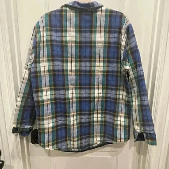 VINTAGE FIELD & STREAM QUILTED PLAID JACKET SIZE LARGE - Picture 3 of 3
